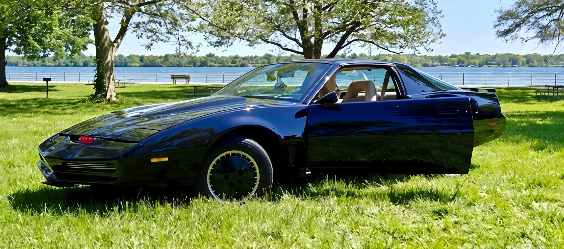 KITT is posing at a Waterfront in New York State